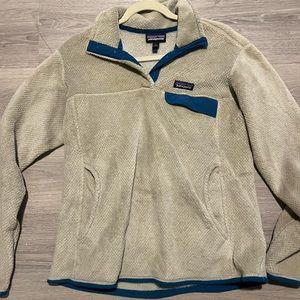 Patagonia Oatmeal/Turquoise Ladies Pullover Jacket